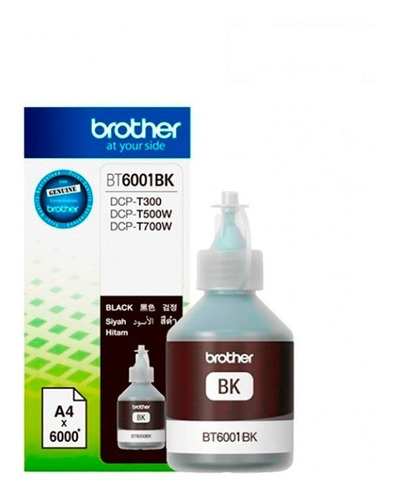 Tinta Brother Negra 100ml Dcp-t300, Dcp-t500w, Dcp-t700w