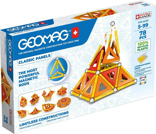 Geomag bloques Magneticos  supercolor panels 78 piezas Cantidad de piezas 78