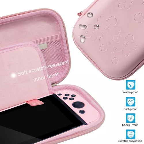 Caixa de armazenamento de cartão de jogo de pata de gato rosa bonito 12 jogos  slot durável casca dura caixa protetora para niendo nintendo switch  acessórios - AliExpress