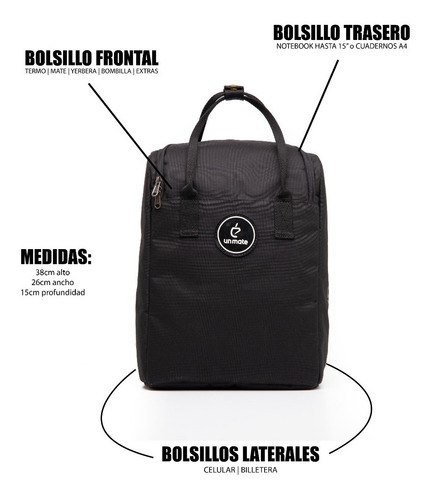 Mochila Matera Para Notebook - Black