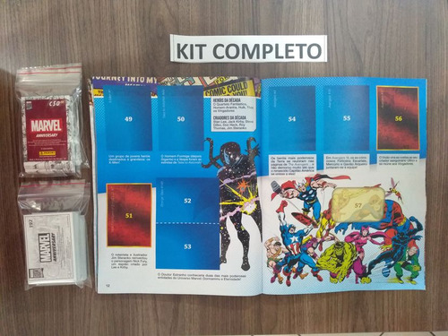 Album De Fig+cards Marvel 80 Anos Comp P Colar (capa Dura) (Usado)
