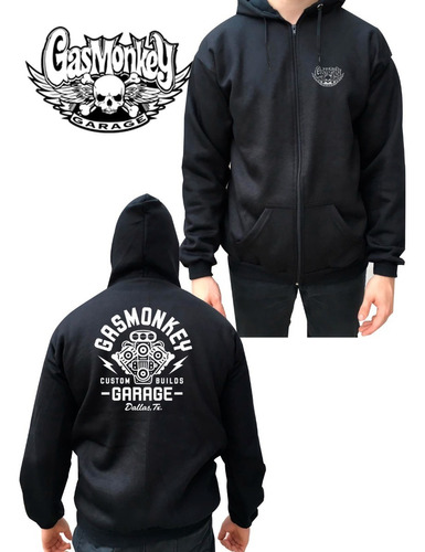 Campera Gas Monkey Algodon Frisado Unisex