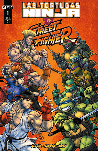 Las Tortugas Ninja Vs. Street Fighter  1 De 5 - Allor  - *