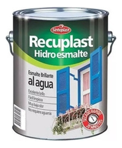 Recuplast Hidroesmalte Blanco 1/2 Lt Sinteplast - Acabado Brillante