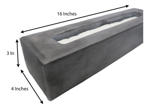 Hoguera Rectangular Grande Para Interior Y Jardín, Acabado C