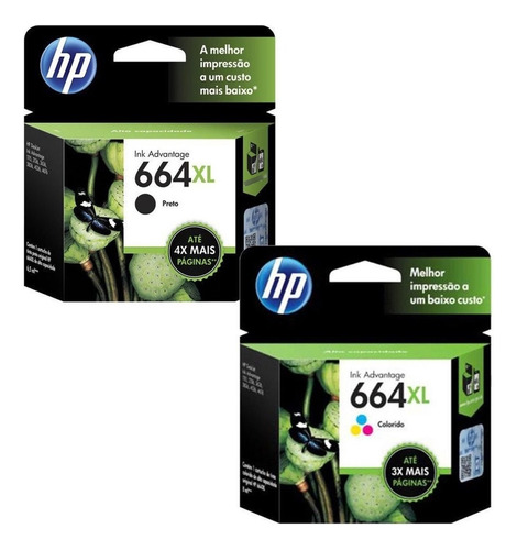 Combo Cartucho Hp Original 664xl Negro+color 3775 3635 2135