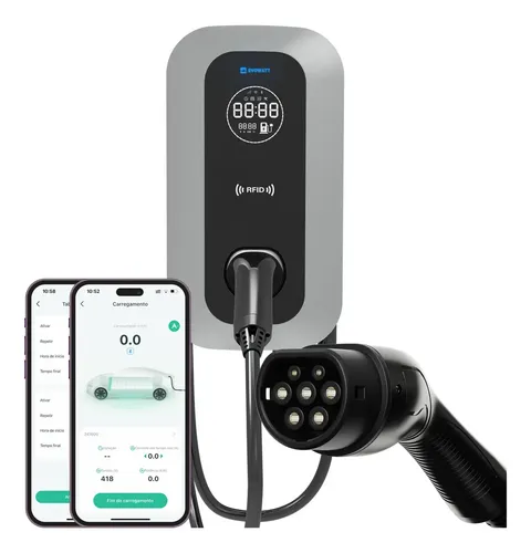 Carregador Carro Elétrico Evowatt Boreal 7,4kw 220v Wallbox