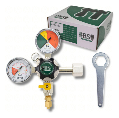 Manômetro Hbs Controladora Co2 1 Via Para Chope