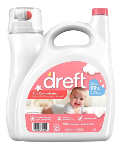 Dreft Ultra Concentrado Liquid Baby Detergent 125 Loads 5.2l