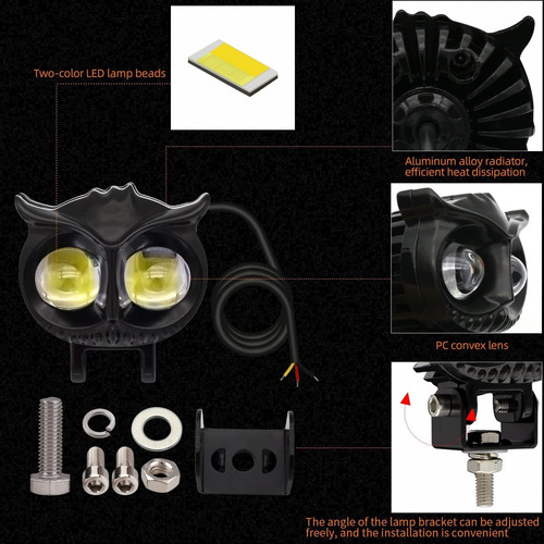 Par Faros Auxiliares Led 80w Alta/baja Doble Color Auto Moto
