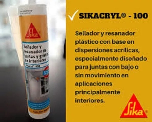 Sikacryl 100 - Sellador Y Resanador De Juntas Y Grietas