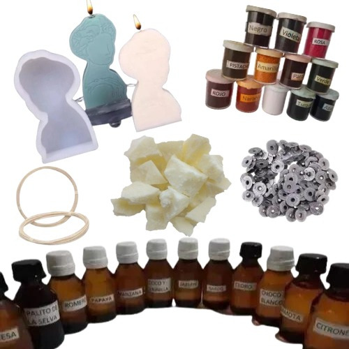 Kit De Cera De Soja + Molde De Silicona Mujer Perfil