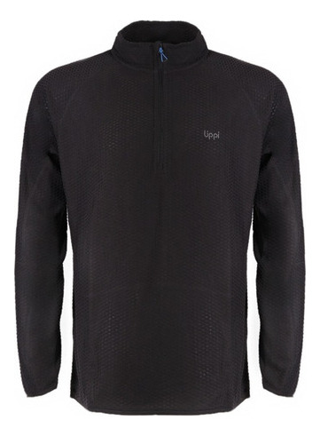 Poleron Hombre Jacarandá Nano-f 1/4 Zip Negro Lippi