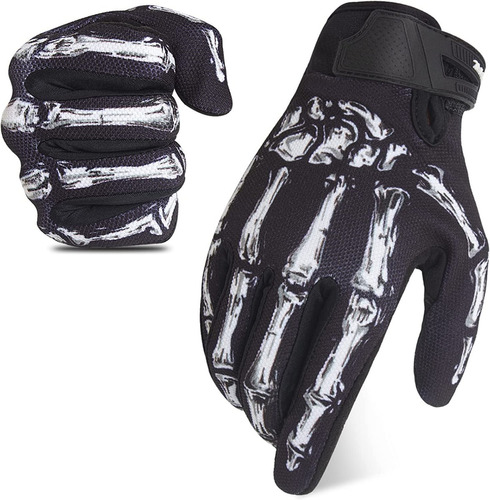 Guantes De Ciclismo Diseño Calavera Zombie Hueso Motocicleta