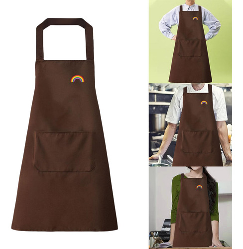 Delantal De Cocina Con Bolsillos Ajustables Para Barbacoa De