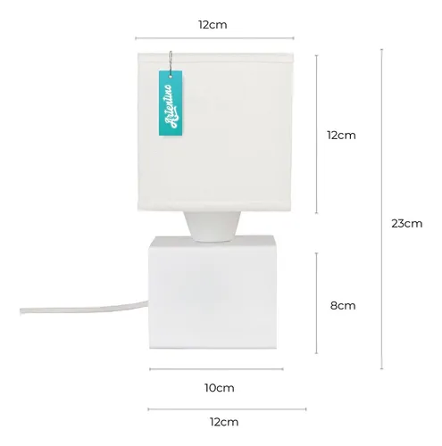 Lámpara Mesa Luz Led Velador Diseño Moderno Minimalista Cubo