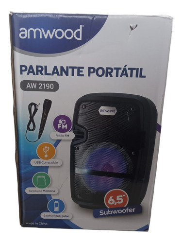 Parlante Portatil Bluetooth Radio Fm Bateria Recargable