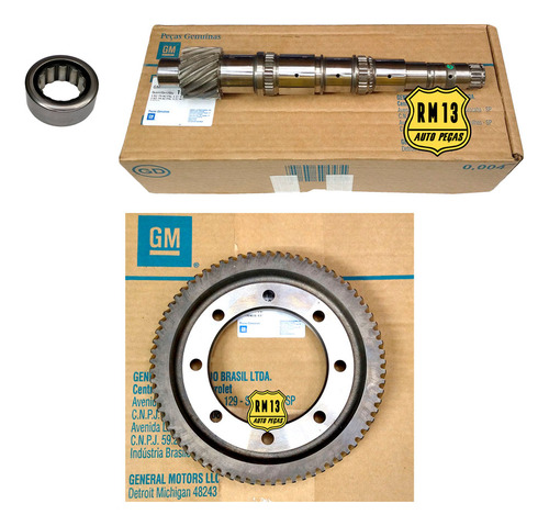 Kit Coroa Pinhão Rolamento Gm F17 73x15x27 5 Marchas Genuino