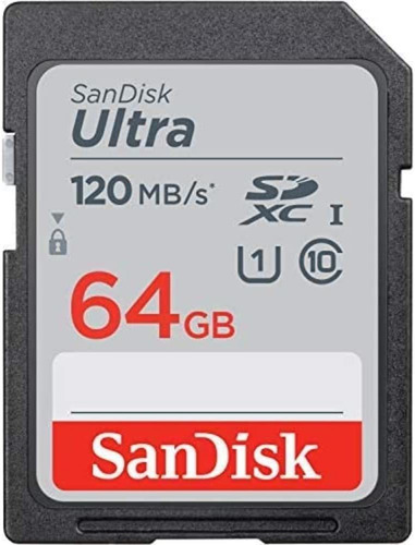 Tarjeta De Memoria Sandisk, 64 Gb, Ultra Sdxc, 120 Mb/s