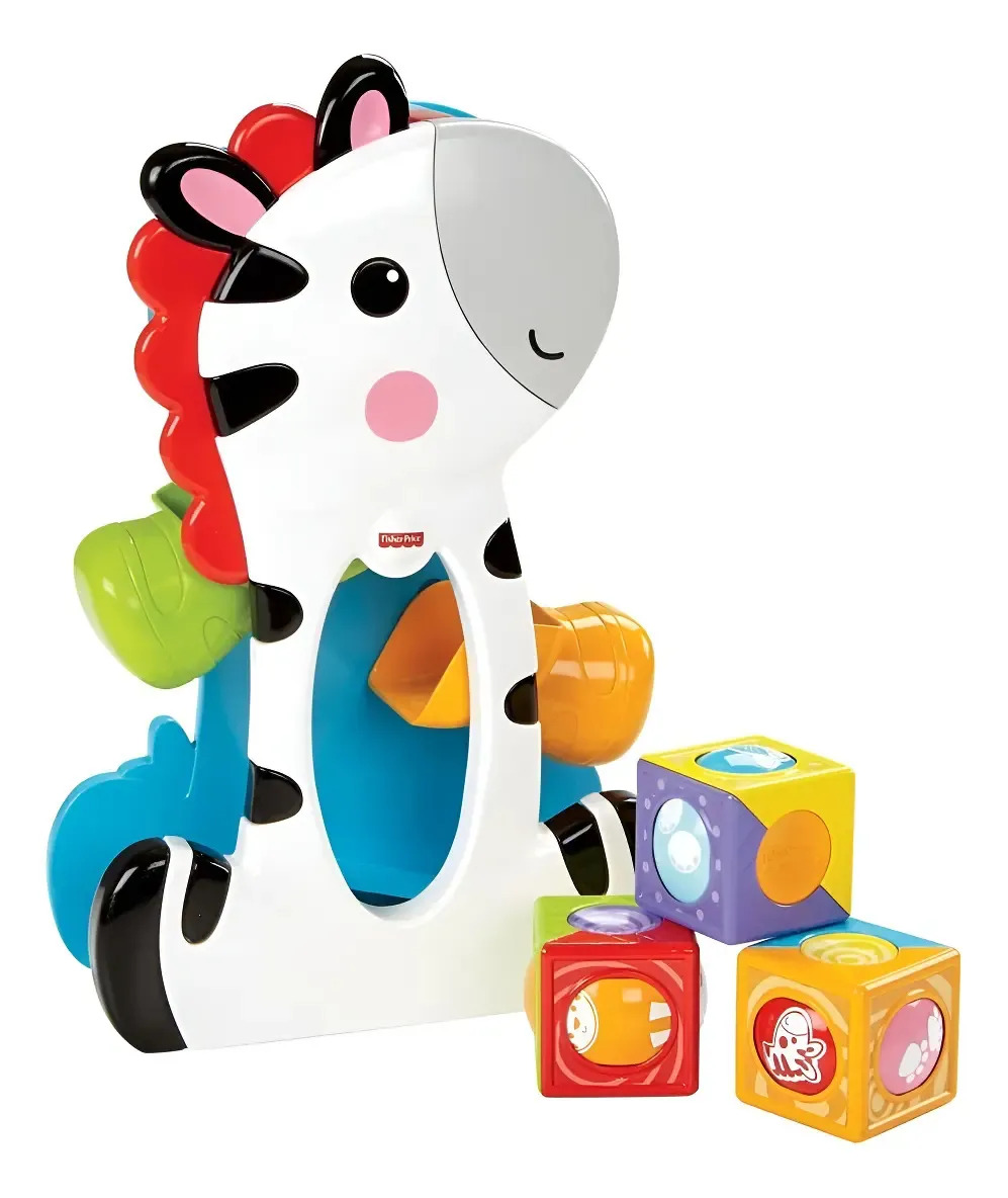 Zebra con bloques sorpresa - Fisher Precio + 6 meses. Colorido