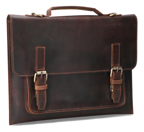 Leatherganic - Bolsa De Piel Auténtica Para Computadora Port