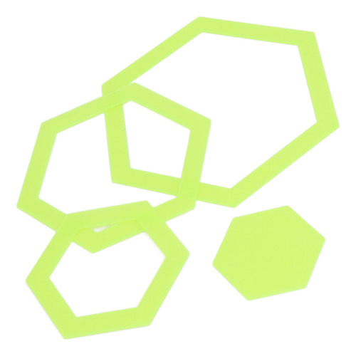 Juego De 4 Reglas De Costura Hexagonales, Plantillas De Acol