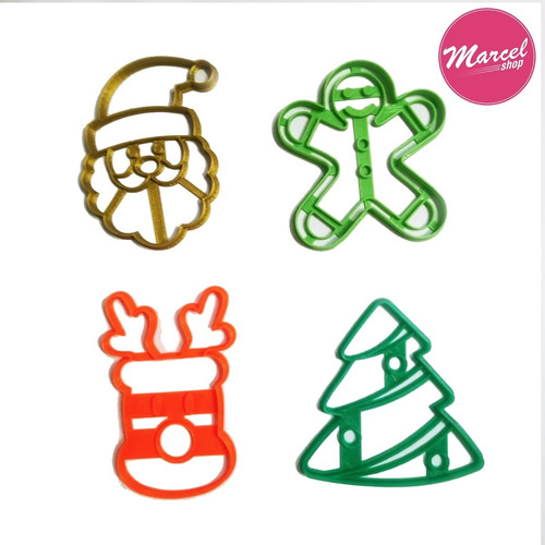 Imagen 2 de 2 de Cortantes Navideños Muñeco De Jengibre