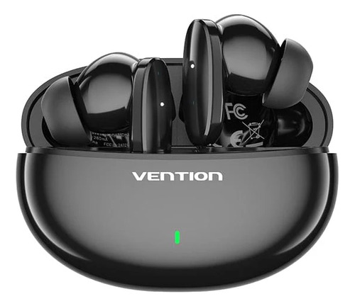 Fones de ouvido com microfone sem fio Bluetooth Vention Ipx4, cor preta