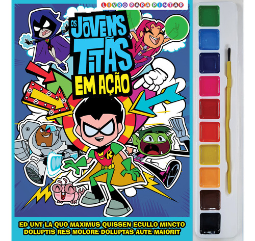 Jovens Titans Livro Para Pintar Com Aquarela, De On Line A. On Line Editora, Capa Mole Em Português