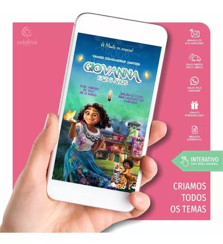 Convite Encanto Mirabel Disney Digital Whatsapp Virtual