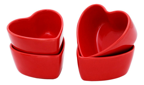 Conjunto Para Fondue 10 Peças Coração 500ml Cerâmica - Já