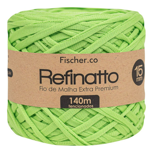 Fio Malha Extra Premium Refinatto Amigurumi 15mm Fischer Cor Verde tropical