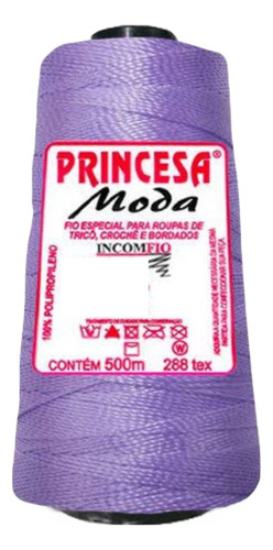 Linha Princesa Moda Fio Grosso 500m Incomfio Trança, Crochê Cor Lilas 3520