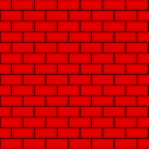Vinilos Deco Ladrillos Subway Blanco Rojo Negro 1x1mts. Rojo