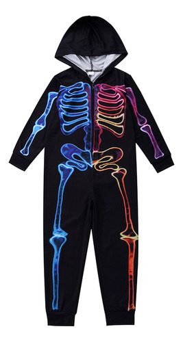 Conjunto De Pijamas Familiares Para Halloween Con Capucha Y