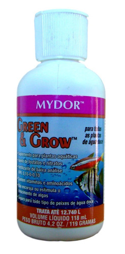 Fertilizante Para Aquários Mydor Green & Grow 118 Ml