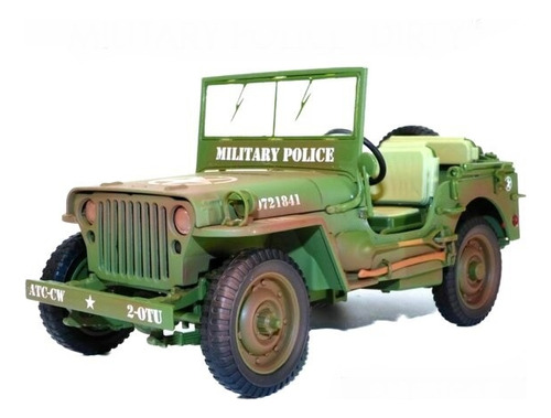 Jeep Willy's Us Army Enlodado Escala 1:18 American Diorama