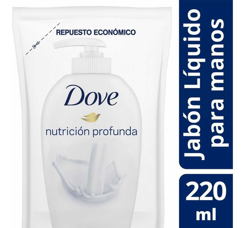 Dove Nutricion Profunda Jabon Para Manos Doypack X 220 Ml