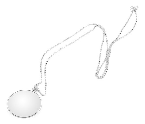 5x Magnificador Monocle Lente Collar Lupa Lupe (plata)