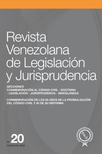 Libro: Revista Venezolana De Legislación Y Jurisprudencia De