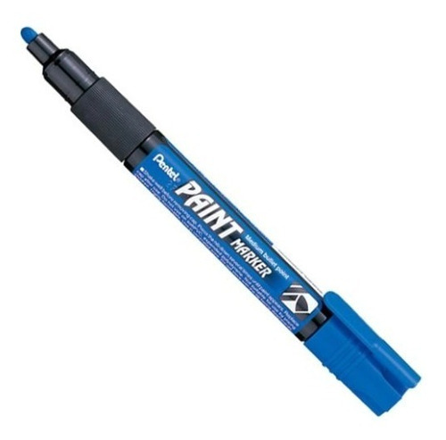  Marcador Permanente Pentel MMP20 de punta redonda azul média x unidad