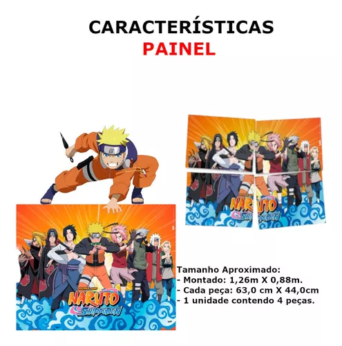 Kit Decoração de Festa Naruto Completo Painel Grande