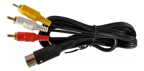 Cabo Av Rca Áudio E Vídeo Compatível Com Mega Drive 1 E 2