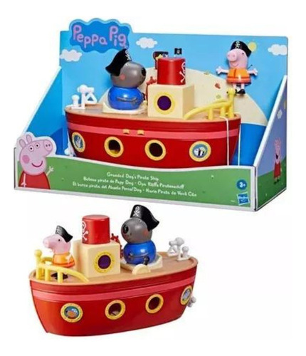 Peppa Pig Barco Pirata De Abuelo Perro + 2 Figuras - Hasbro