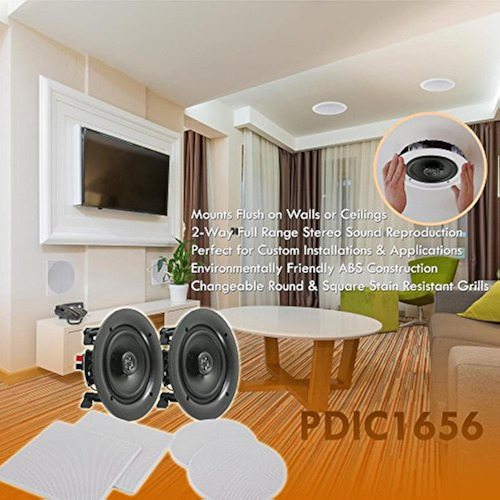 Sistema De Altavoces 2 Vias Conector Rapido Sonido Stereo White