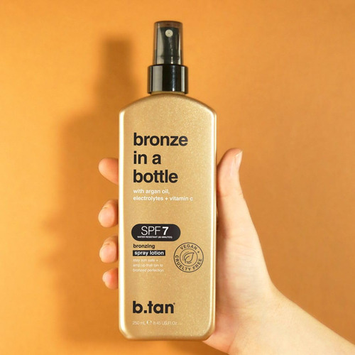 Loción Bronceadora En Aerosol B.tan Bronze Con Spf 7 250 Ml