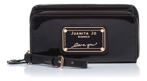Billetera Juanita Jo All in One color negro - 10cm x 19cm