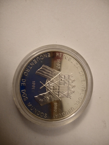 Moneda De Uruguay En Plata 50.000 N $ Año 1991