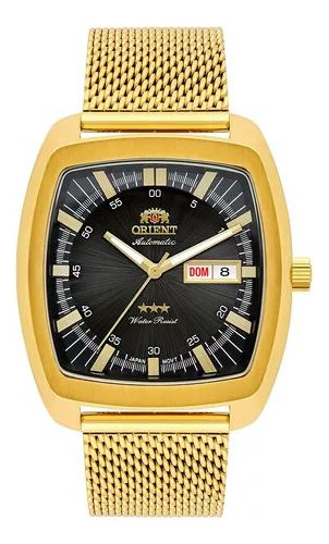 Relógio Orient Masculino Automatico Dourado F49gg030 P1kx