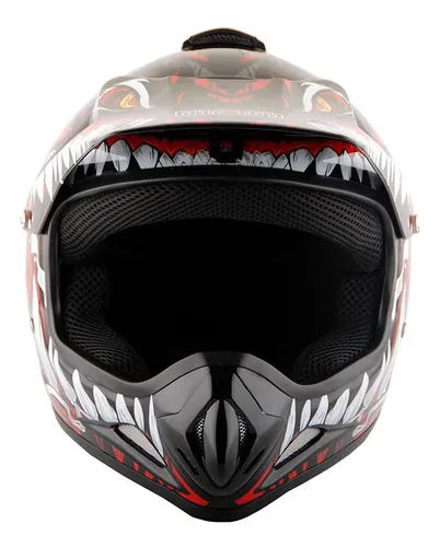 Casco Wow Para Niños, Motocross, Bmx, Atv, Dragón, Rojo, Tal